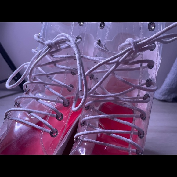 🌈Rainbow Clear Platform Boots☁️ - Picture 6 of 7